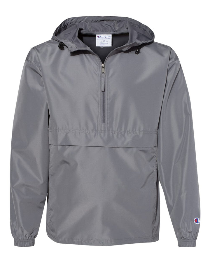 Front View of Graphite Packable Anorak Jacket - CO200
