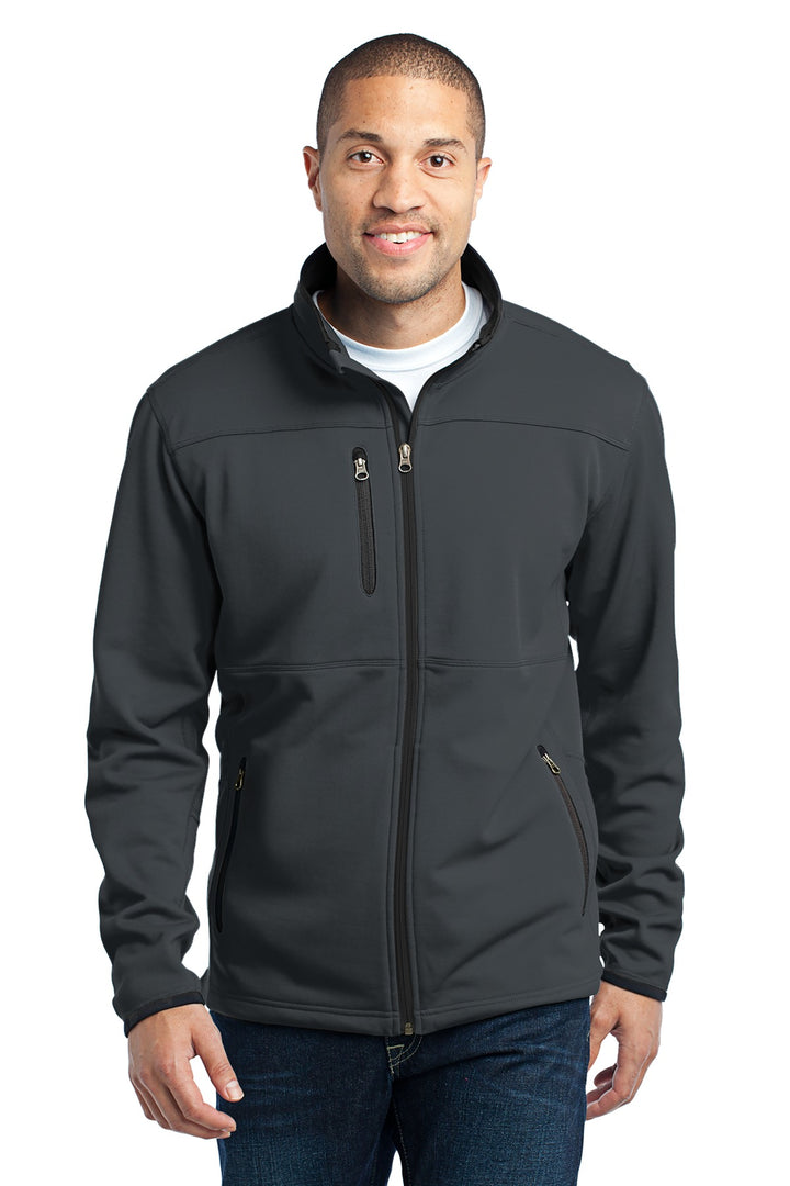 Front View of Graphite Port Authority Pique Fleece Jacket. F222
