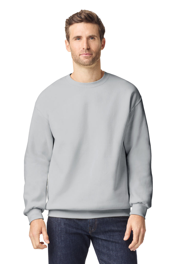 Front View of Gravel Gildan Hammer Maxweight Crewneck Sweatshirt 19000
