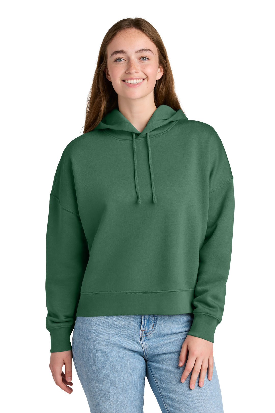 Front View of GreenBay Stanley/Stella Women's Stella Nora Hooded Sweatshirt SXW035