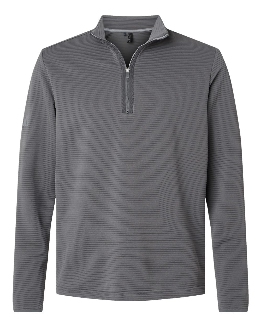 Front View of Grey Five Spacer Quarter-Zip Pullover - A588