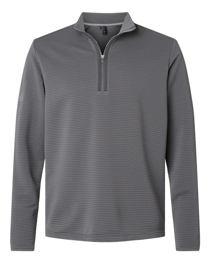 Front View of Grey Five Spacer Quarter-Zip Pullover - A588