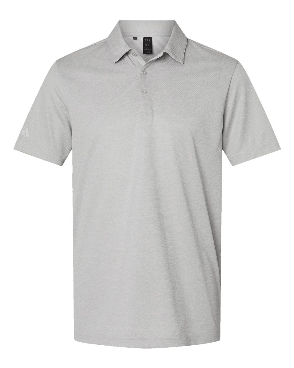 Front View of Grey One Heather Space Dyed Polo - A591