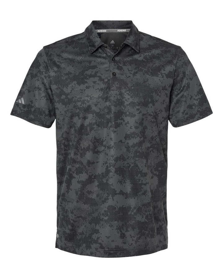 Front View of Grey Six Camo Polo - A550