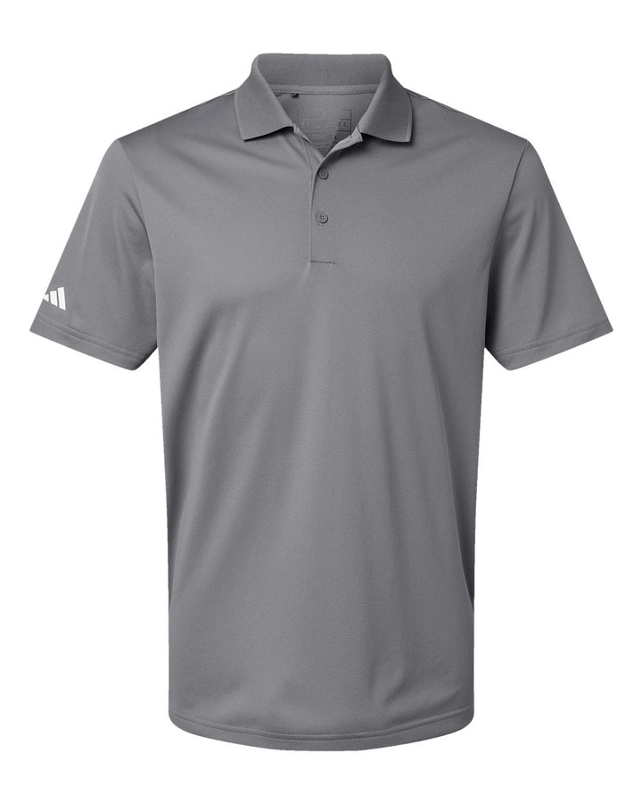 Front View of Grey Three Basic Sport Polo - A430