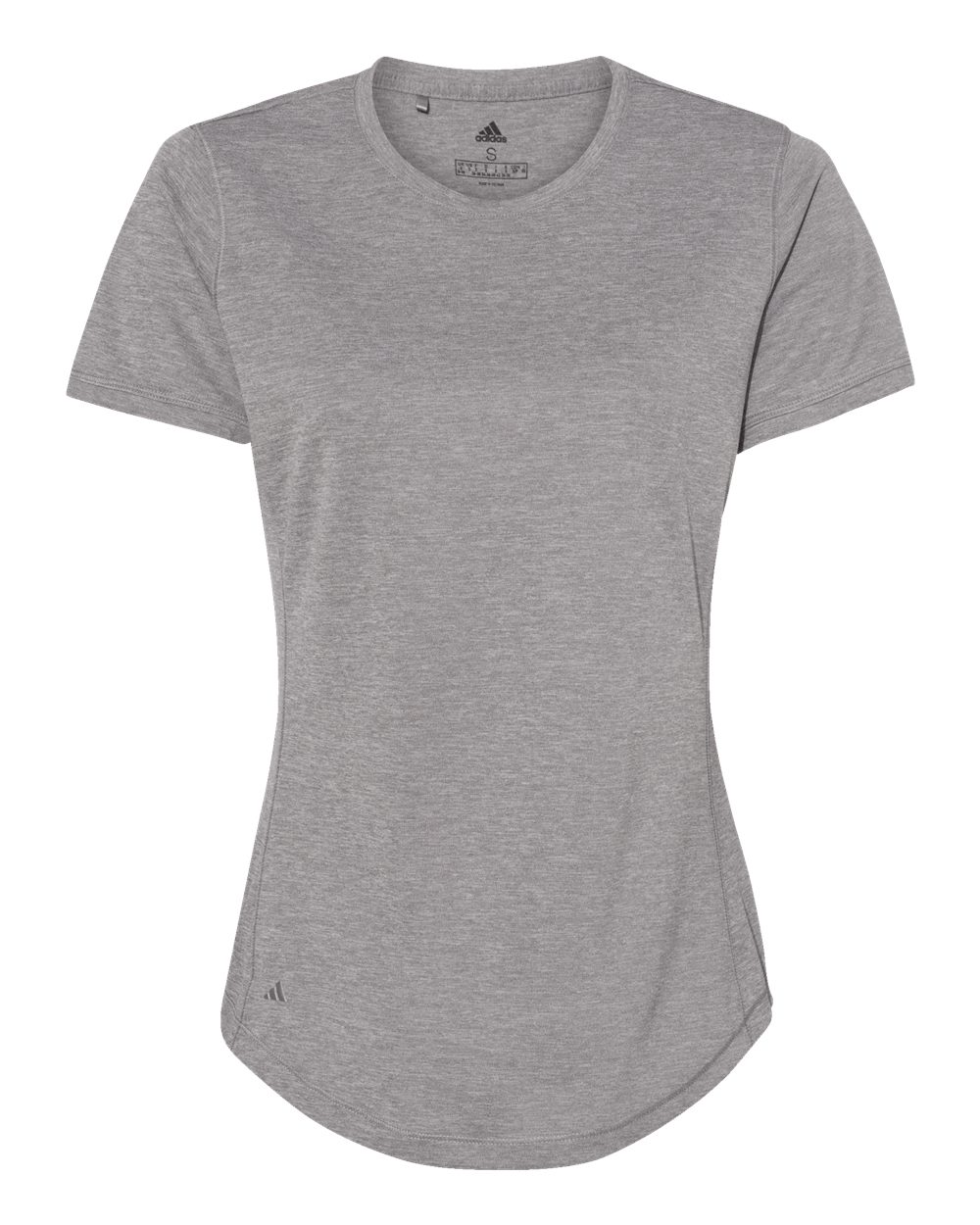 Front View of Grey Three Heather Women's Sport T-Shirt - A377