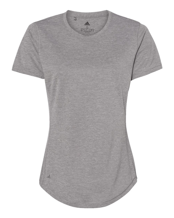Front View of Grey Three Heather Women's Sport T-Shirt - A377