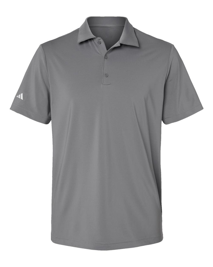 Front View of Grey Three Ultimate Solid Polo - A514