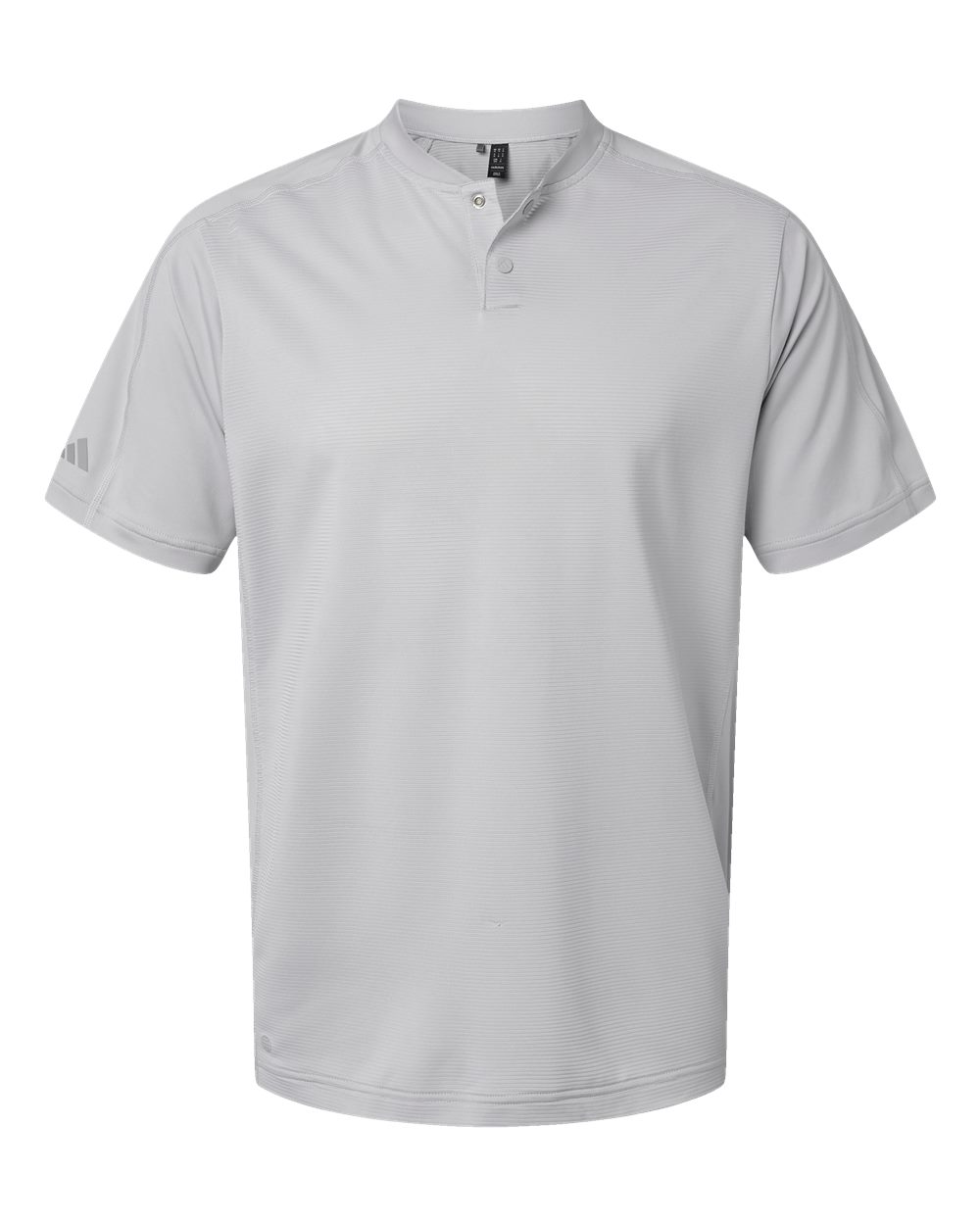 Front View of Grey Two Sport Collar Polo - A584