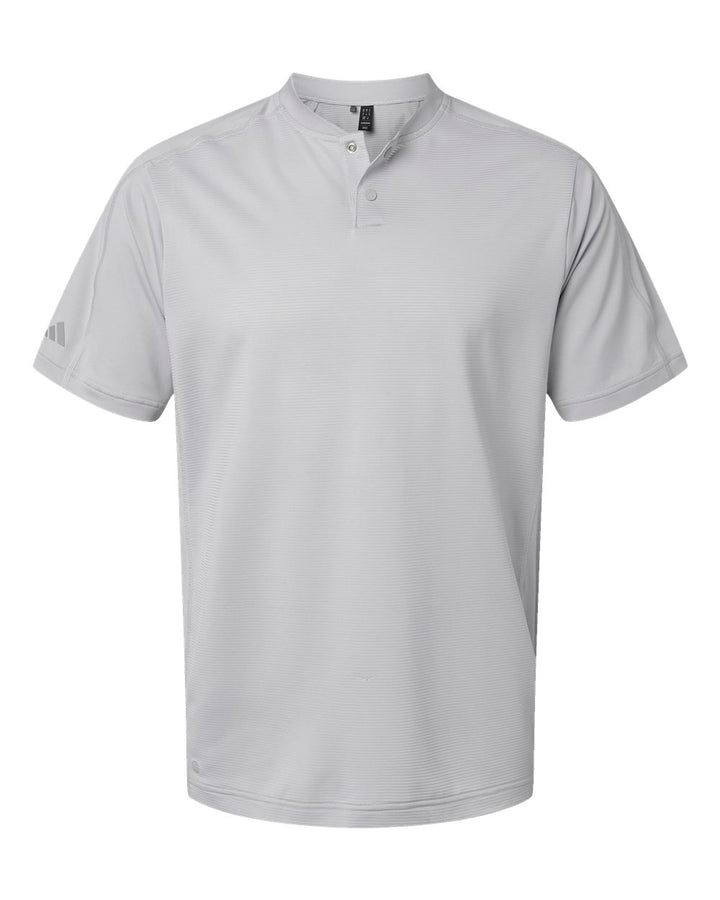 Front View of Grey Two Sport Collar Polo - A584