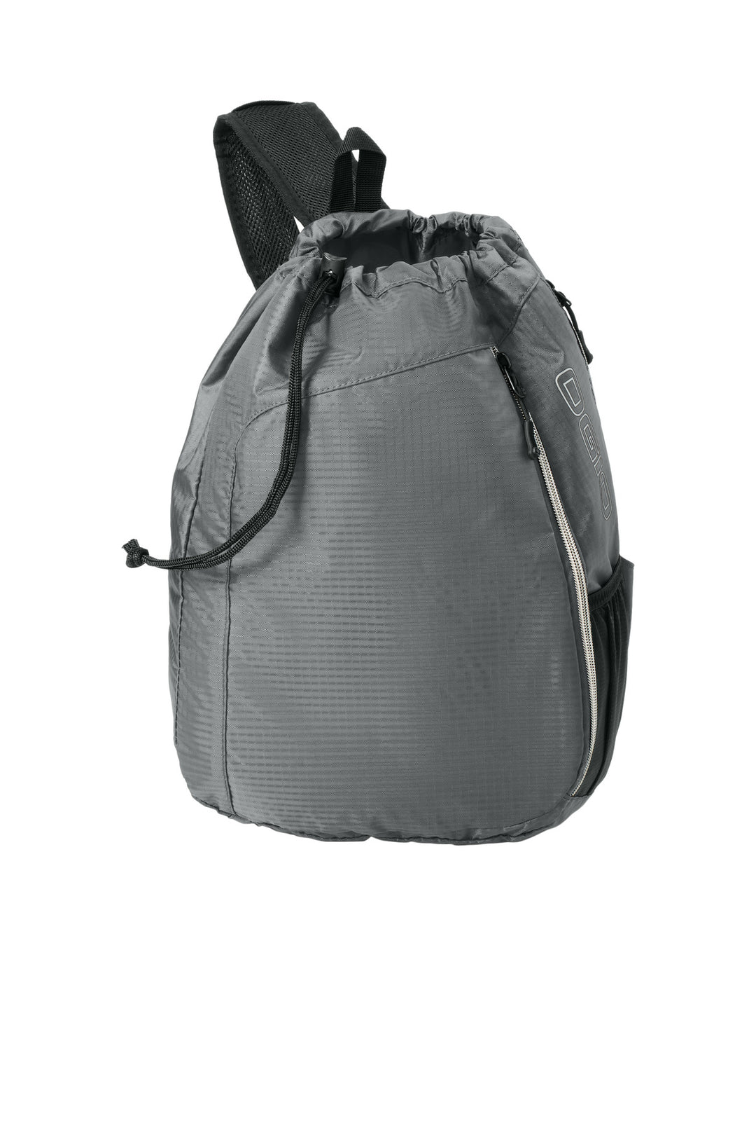 Front View of Grey/Black OGIO Sonic Sling Pack. 412046