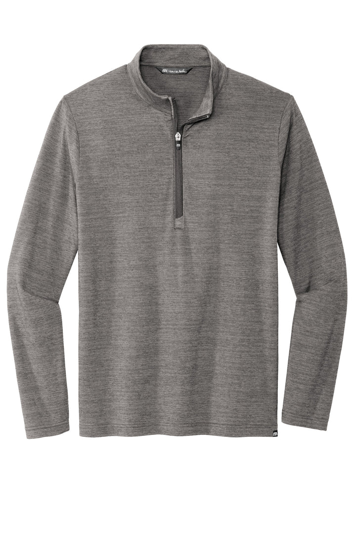 Front View of GreyHthr TravisMathew Crestview 1/4-Zip TM1MW452