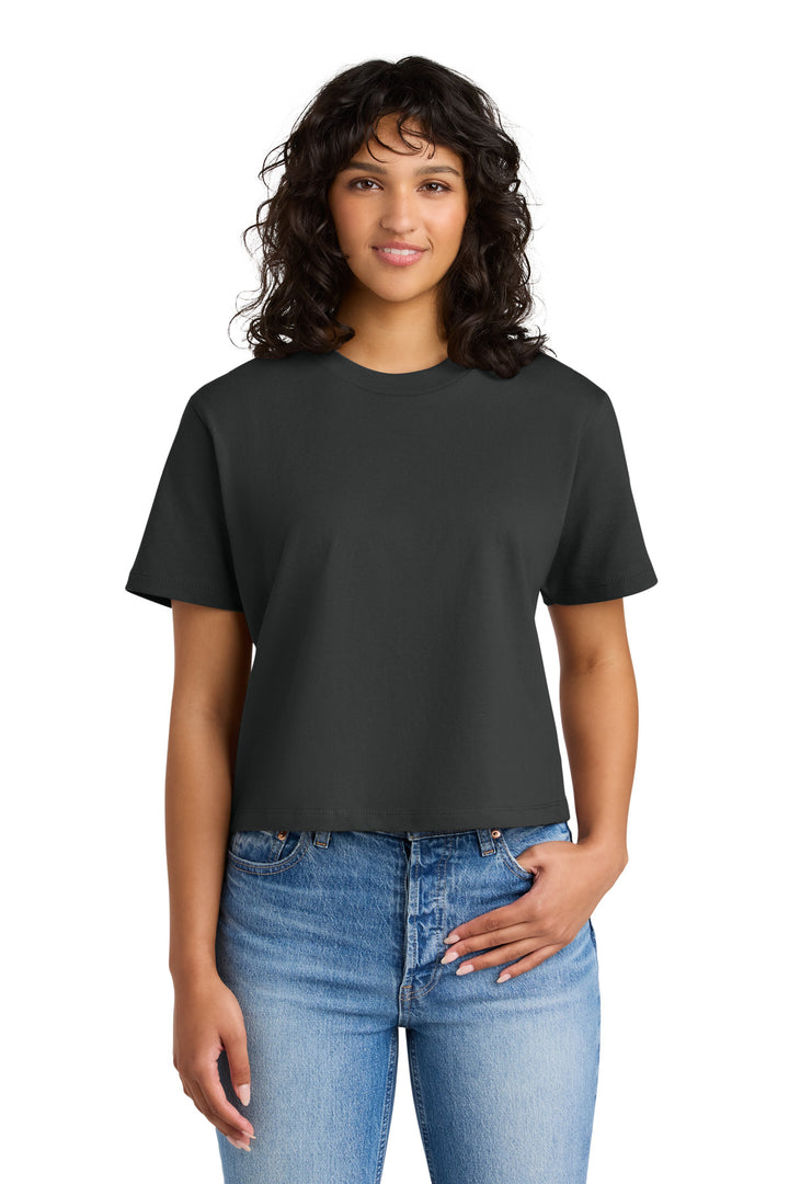 Front View of GrphBlack Next Level Apparel Women's Heavyweight Boxy Tee NL7610