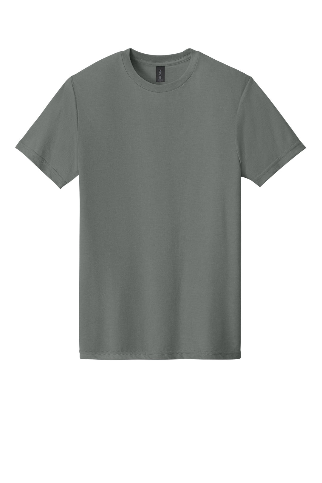 Front View of Gunmetal Gildan Softstyle CVC Tee 64000CVC