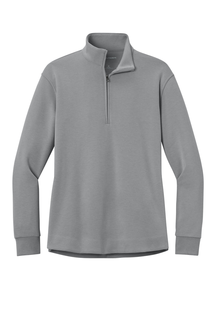 Front View of GustyGrey Port Authority Women's Wearever Signature Double Pique 1/4-Zip LK210