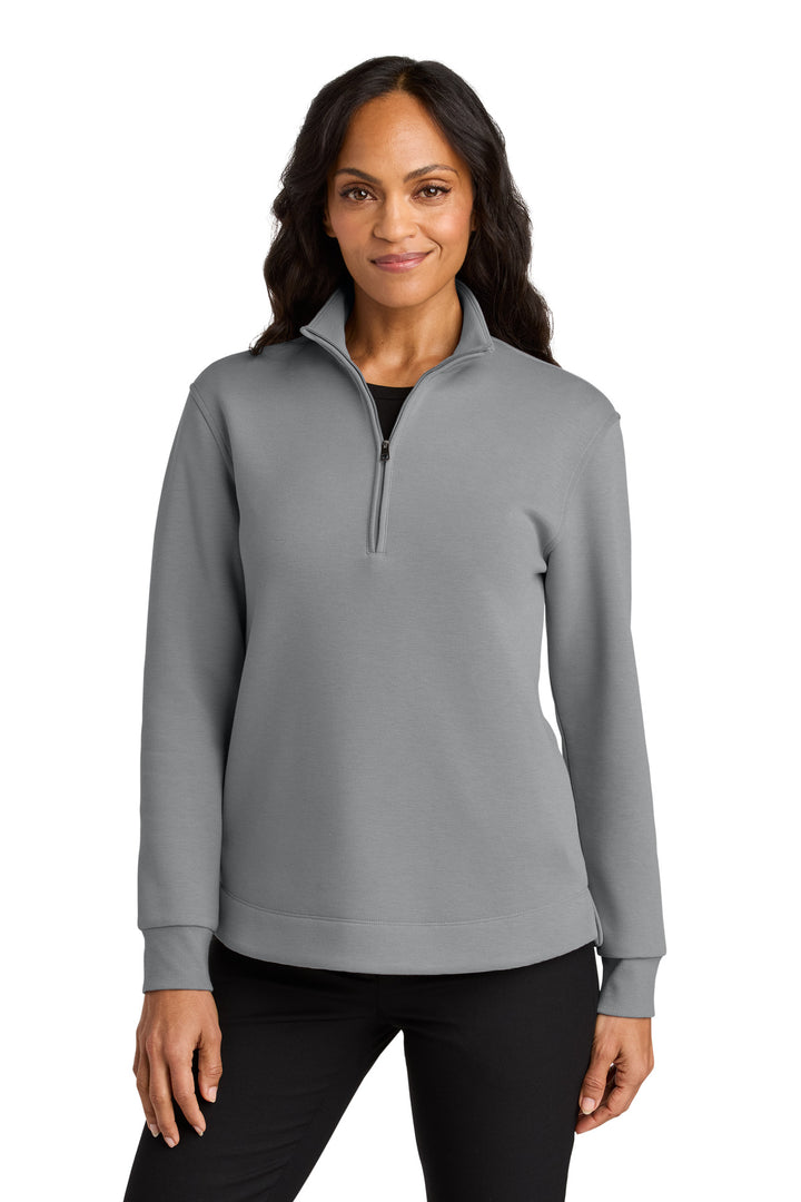 Front View of GustyGrey Port Authority Women's Wearever Signature Double Pique 1/4-Zip LK210