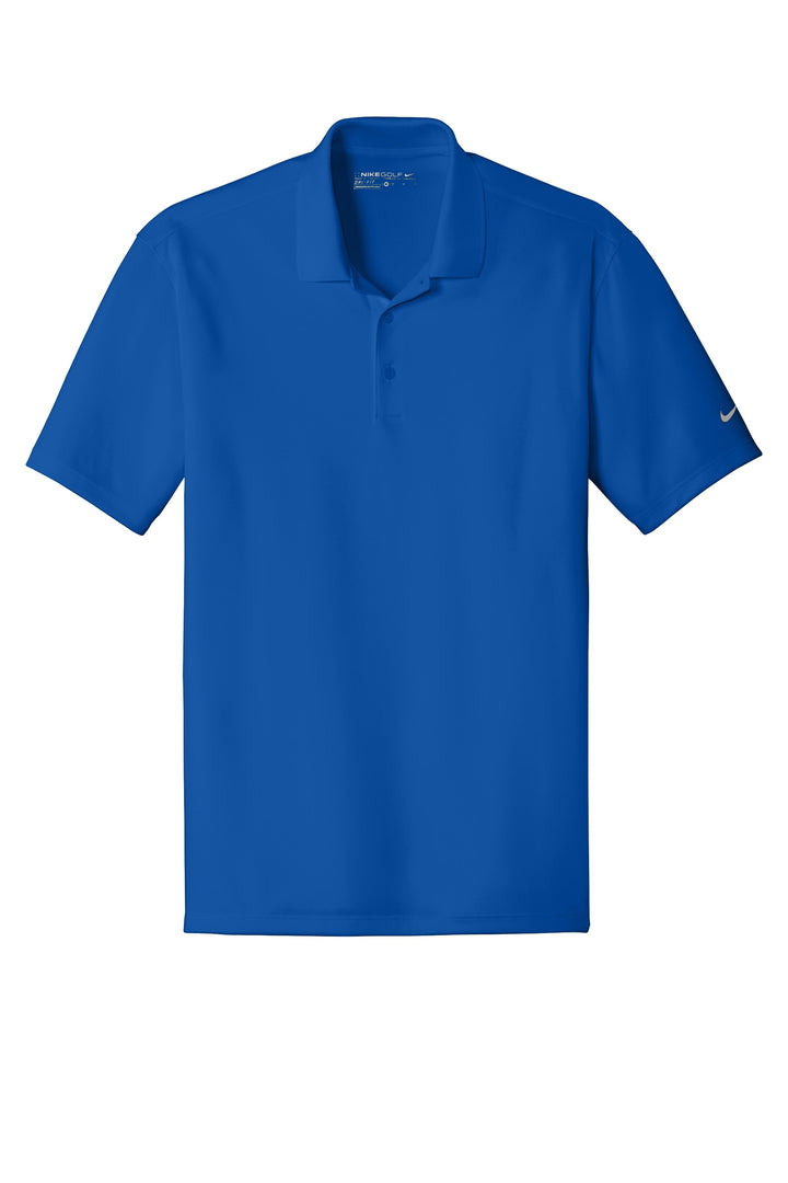 Front View of Gym Blue Nike Dri-FIT Classic Fit Players Polo with Flat Knit Collar. 838956