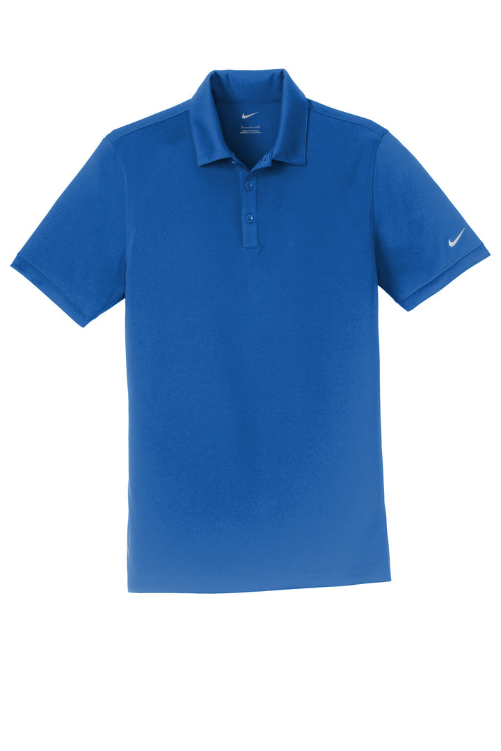 Front View of Gym Blue Nike Dri-FIT Players Modern Fit Polo. 799802