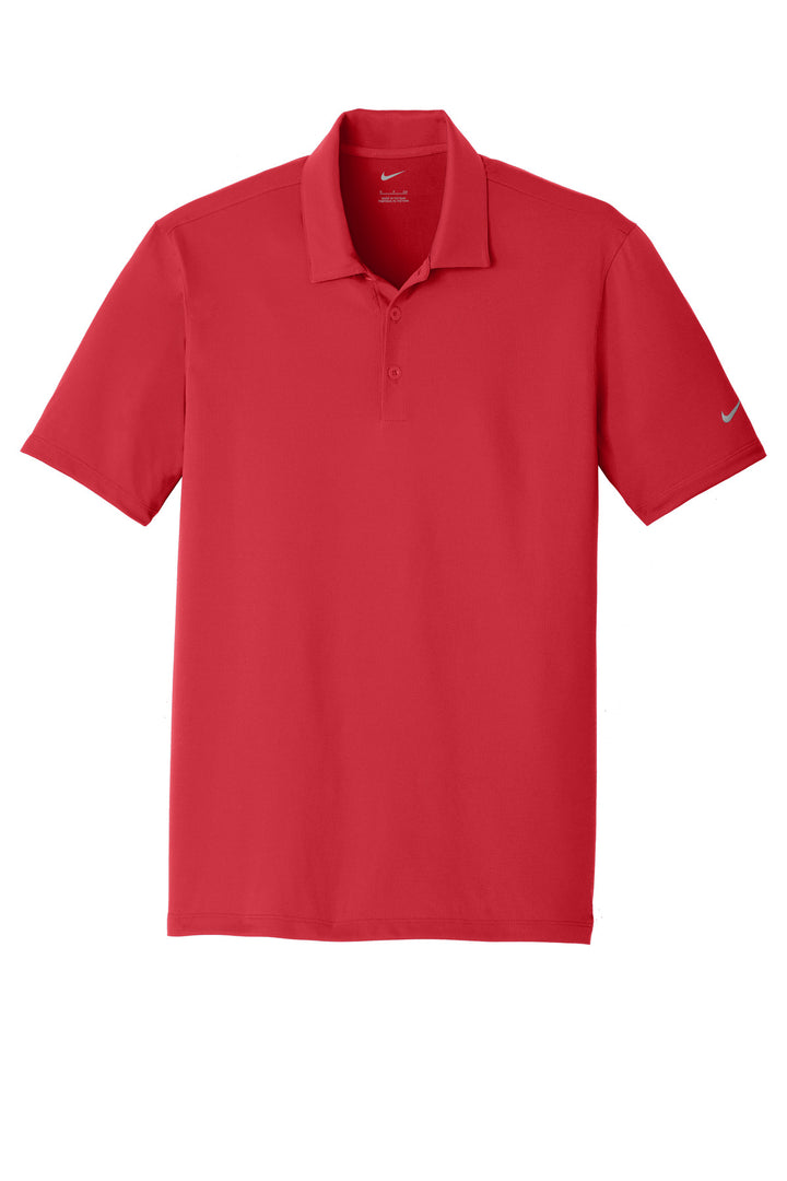 Front View of Gym Red Nike Dri-FIT Legacy Polo. 883681