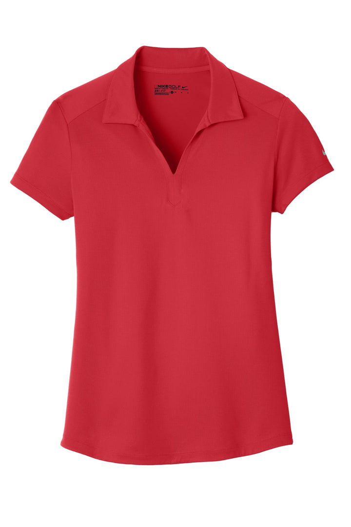 Front View of Gym Red Nike Women's Dri-FIT Legacy Polo. 838957