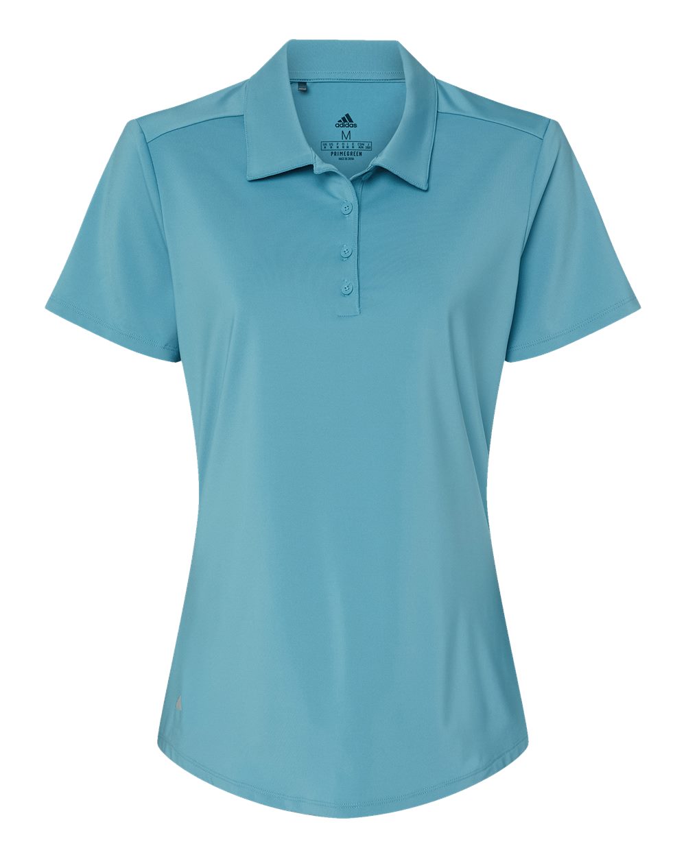 Front View of Hazy Blue Women's Ultimate Solid Polo - A515