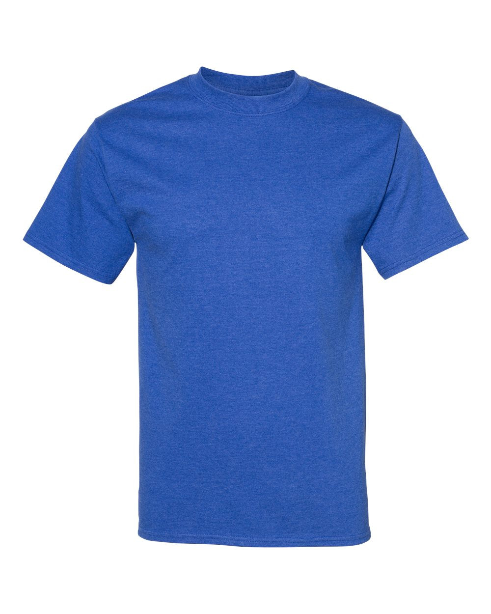 Front View of Heather Blue Beefy-T® T-Shirt - 5180