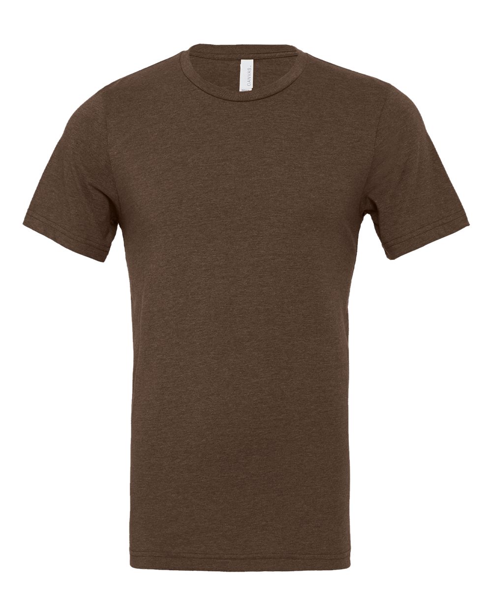 Front View of Heather Brown CVC Jersey Tee - 3001CVC