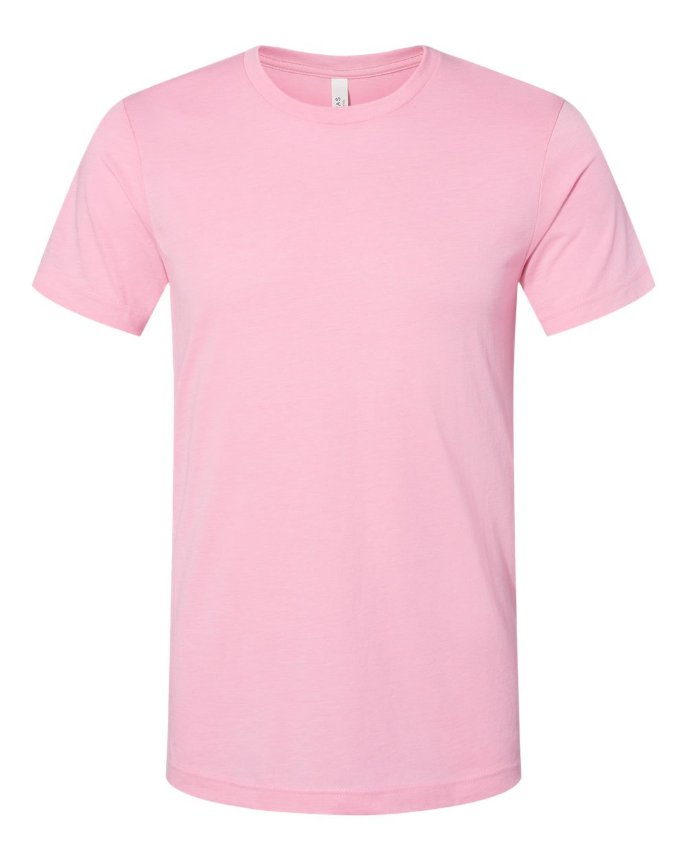Front View of Heather Bubble Gum CVC Jersey Tee - 3001CVC
