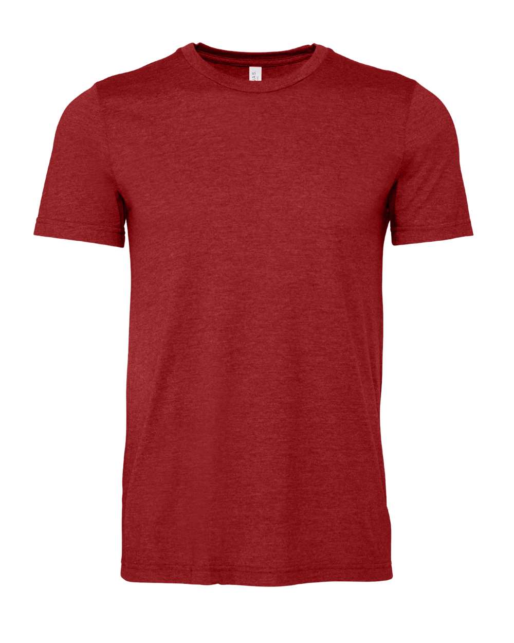 Front View of Heather Canvas Red CVC Jersey Tee - 3001CVC