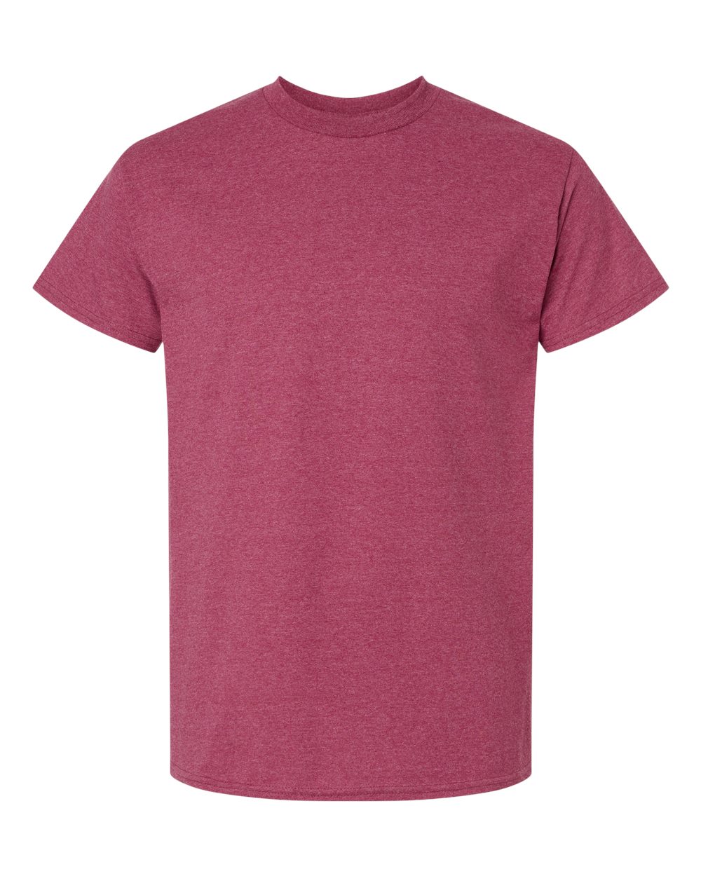 Front View of Heather Cardinal Ultra Cotton® T-Shirt - 2000