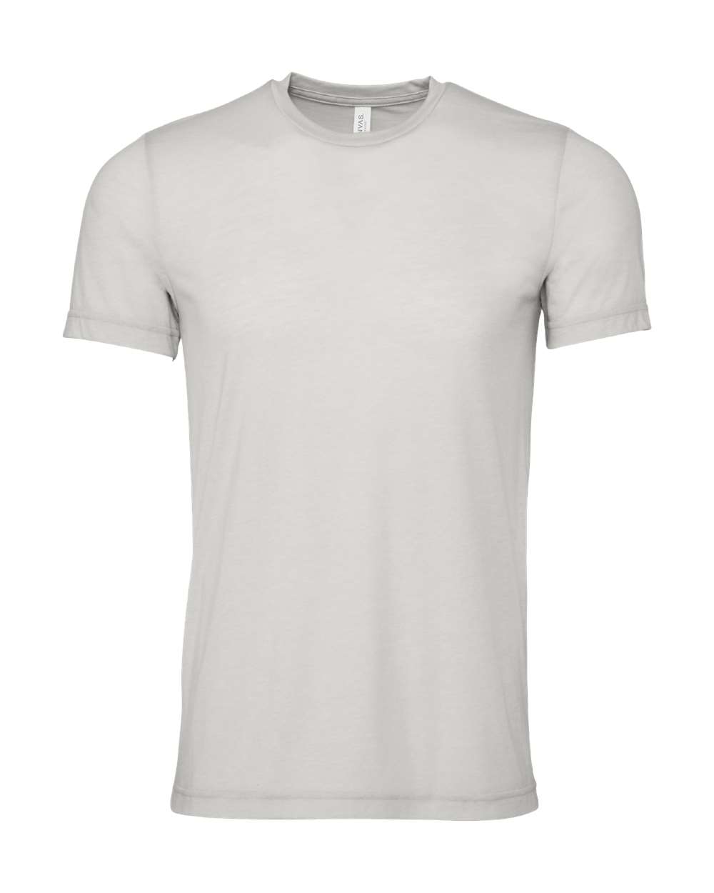Front View of Heather Cement CVC Jersey Tee - 3001CVC