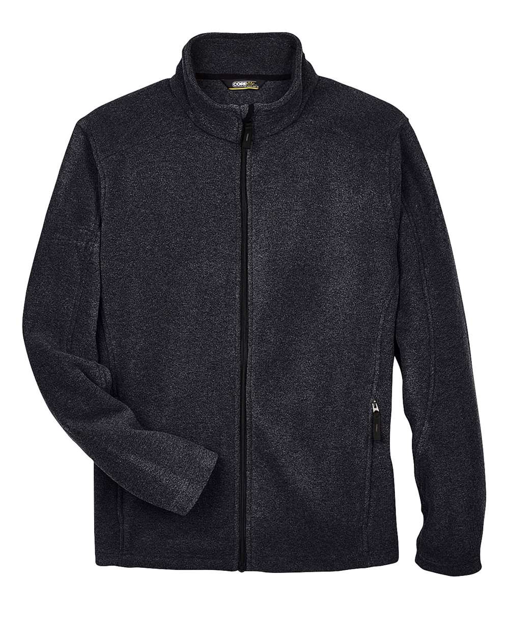Front View of Heather Charcoal Men's Journey Fleece Jacket - 88190