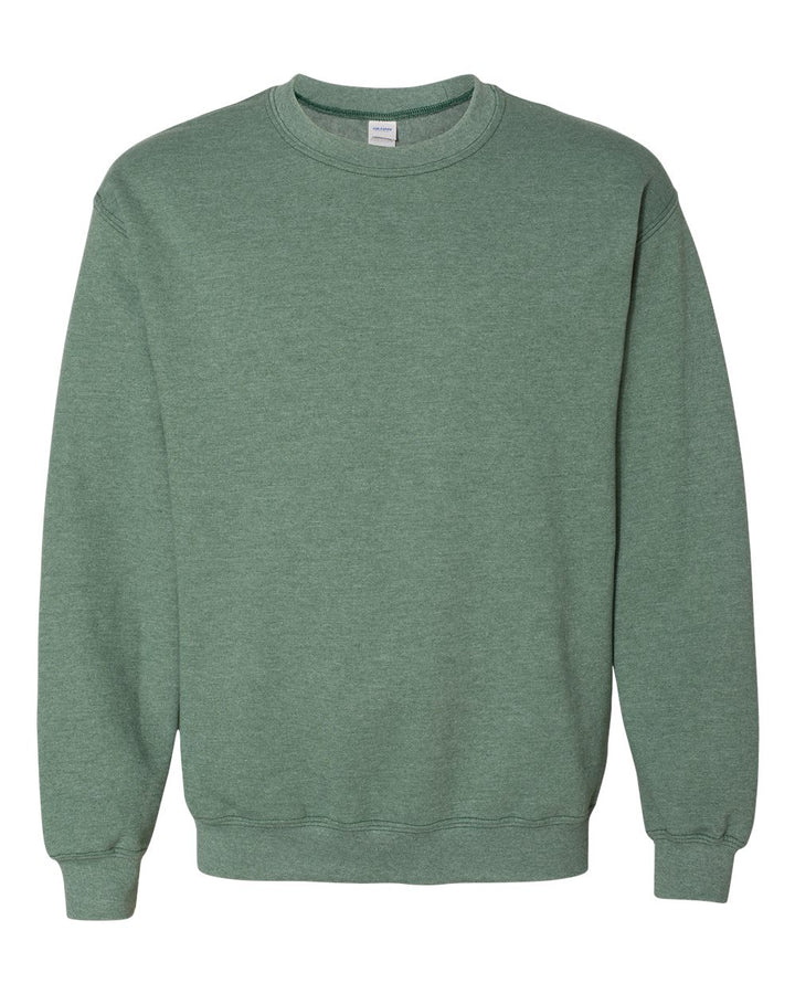Front View of Heather Dark Green Heavy Blend™ Crewneck Sweatshirt - 18000