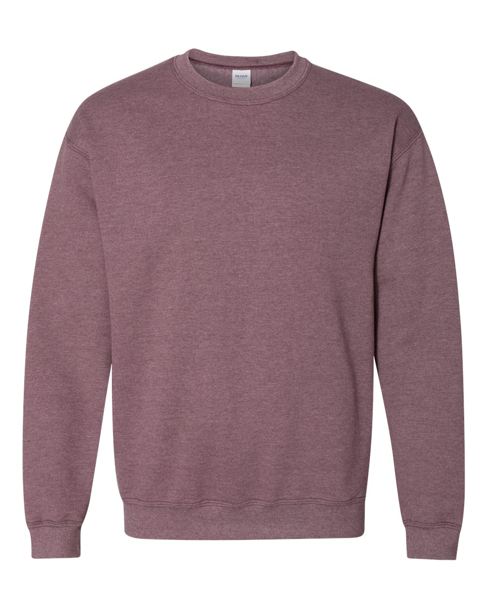 Front View of Heather Dark Maroon Heavy Blend™ Crewneck Sweatshirt - 18000