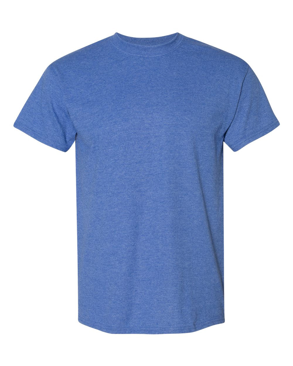 Front View of Heather Deep Royal DryBlend® T-Shirt - 8000
