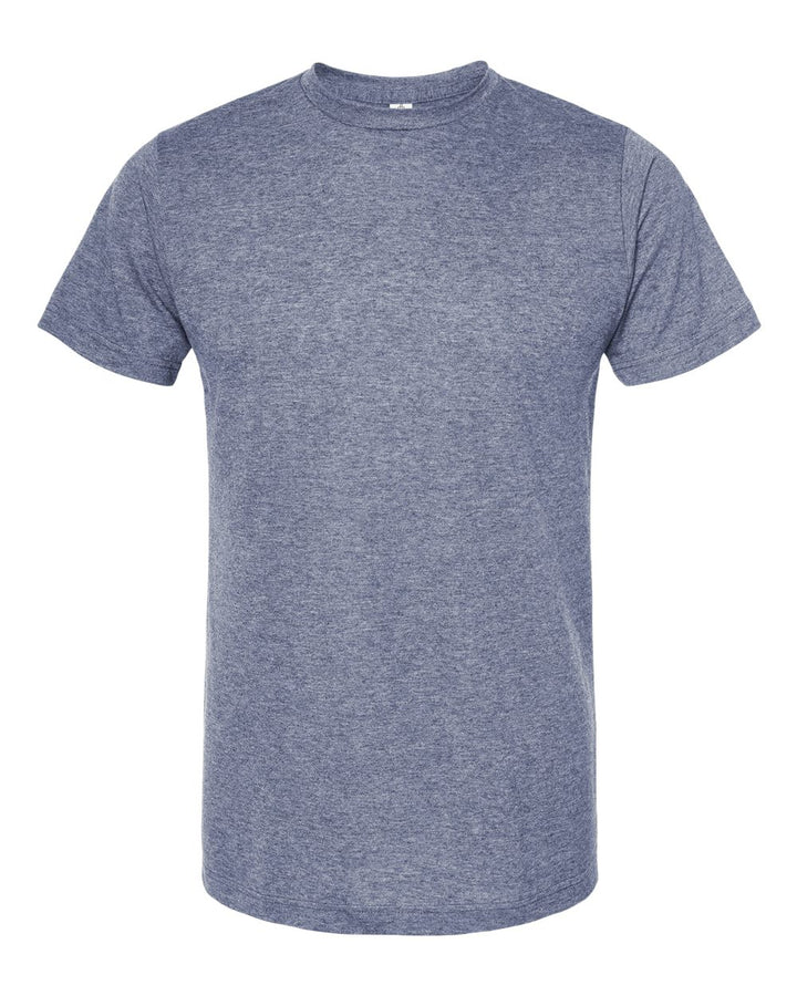 Front View of Heather Denim Poly-Rich T-Shirt - 241