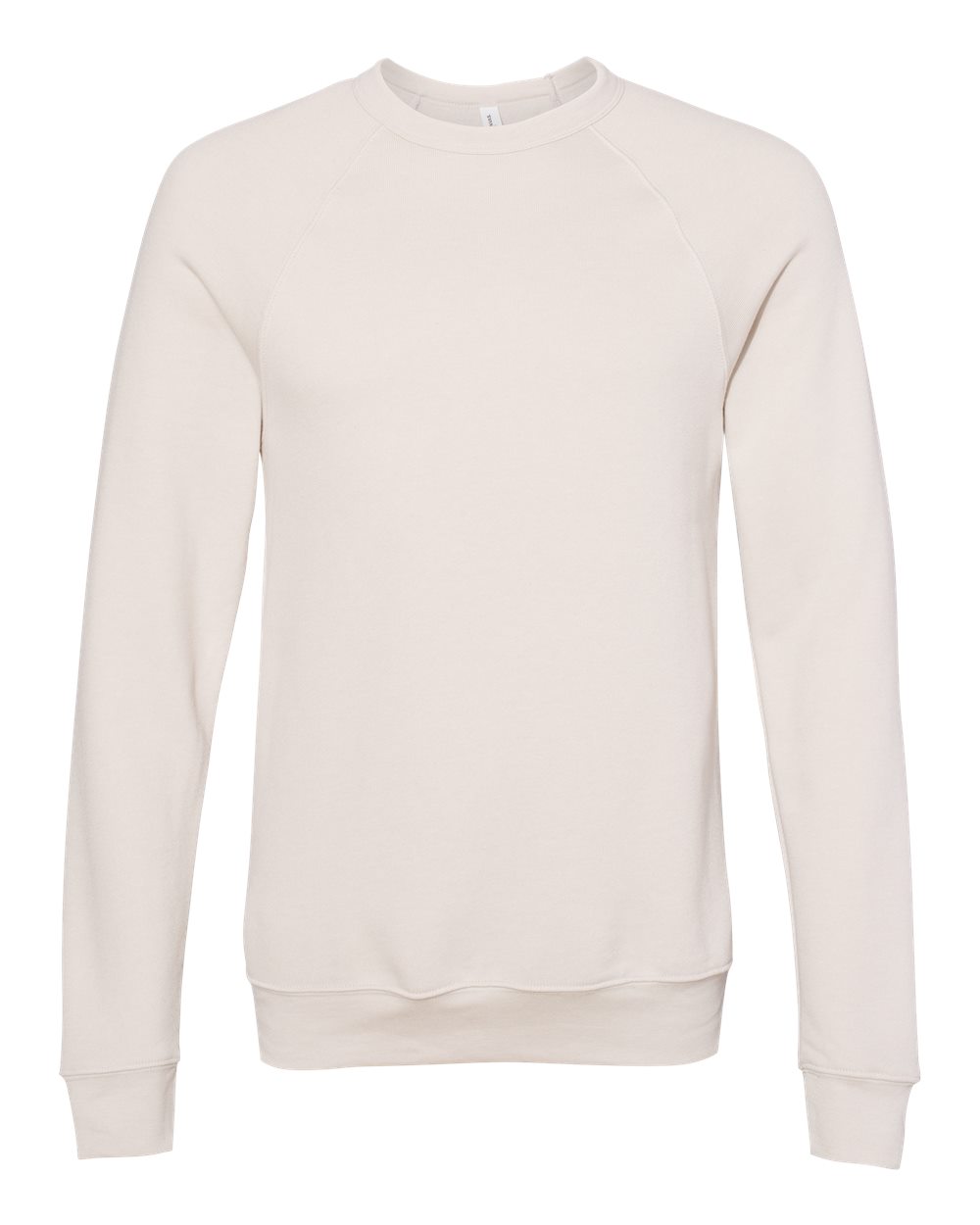Front View of Heather Dust Sponge Fleece Raglan Crewneck Sweatshirt - 3901