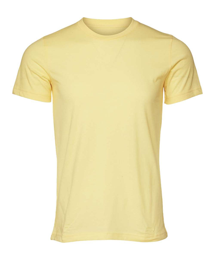 Front View of Heather French Vanilla CVC Jersey Tee - 3001CVC