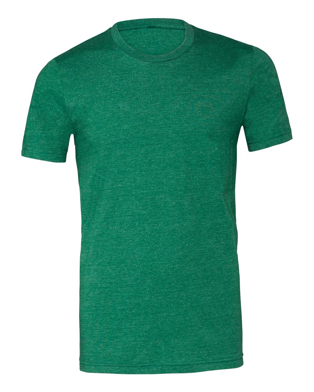 Front View of Heather Grass Green CVC Jersey Tee - 3001CVC