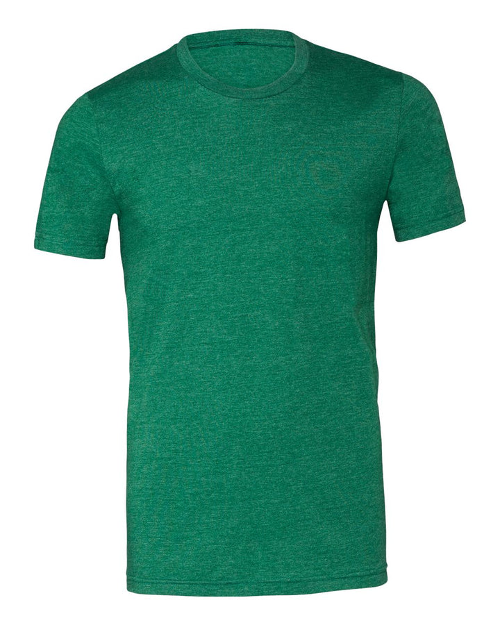 Front View of Heather Grass Green CVC Jersey Tee - 3001CVC