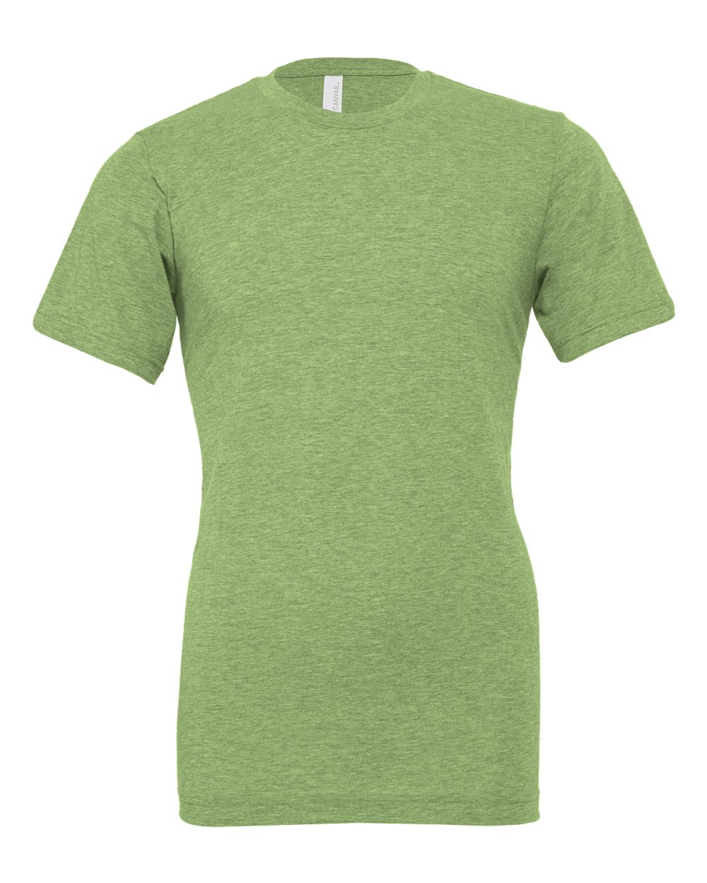 Front View of Heather Green CVC Jersey Tee - 3001CVC