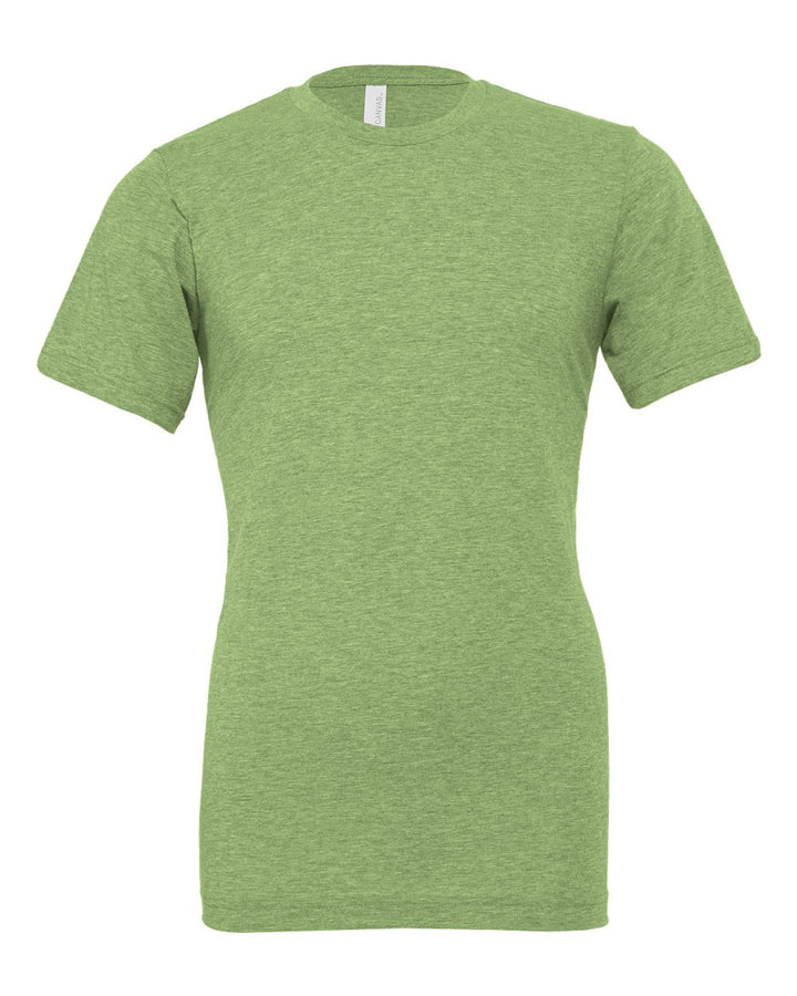 Front View of Heather Green CVC Jersey Tee - 3001CVC