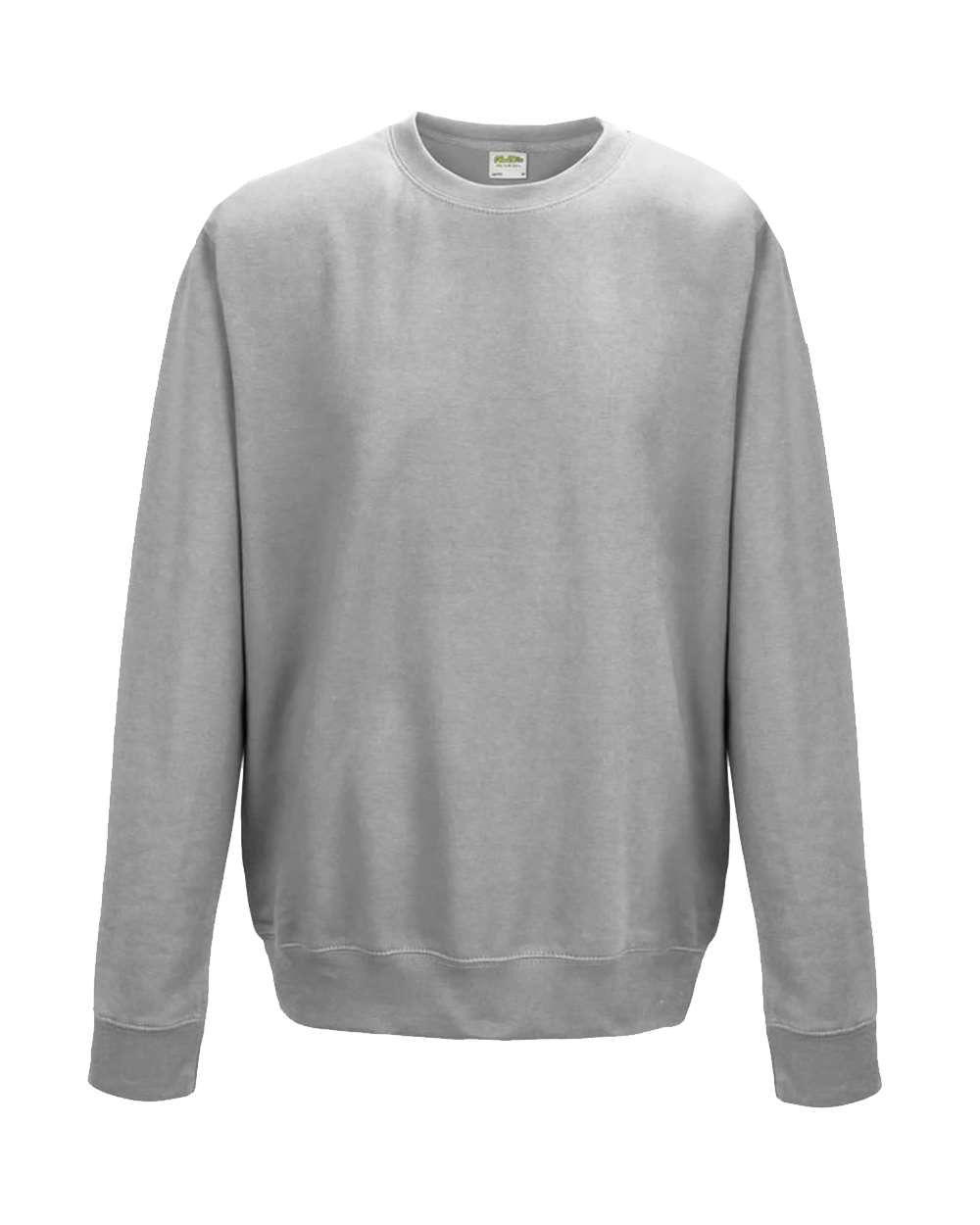 Front View of Heather Grey College Crewneck Sweatshirt - JHA030