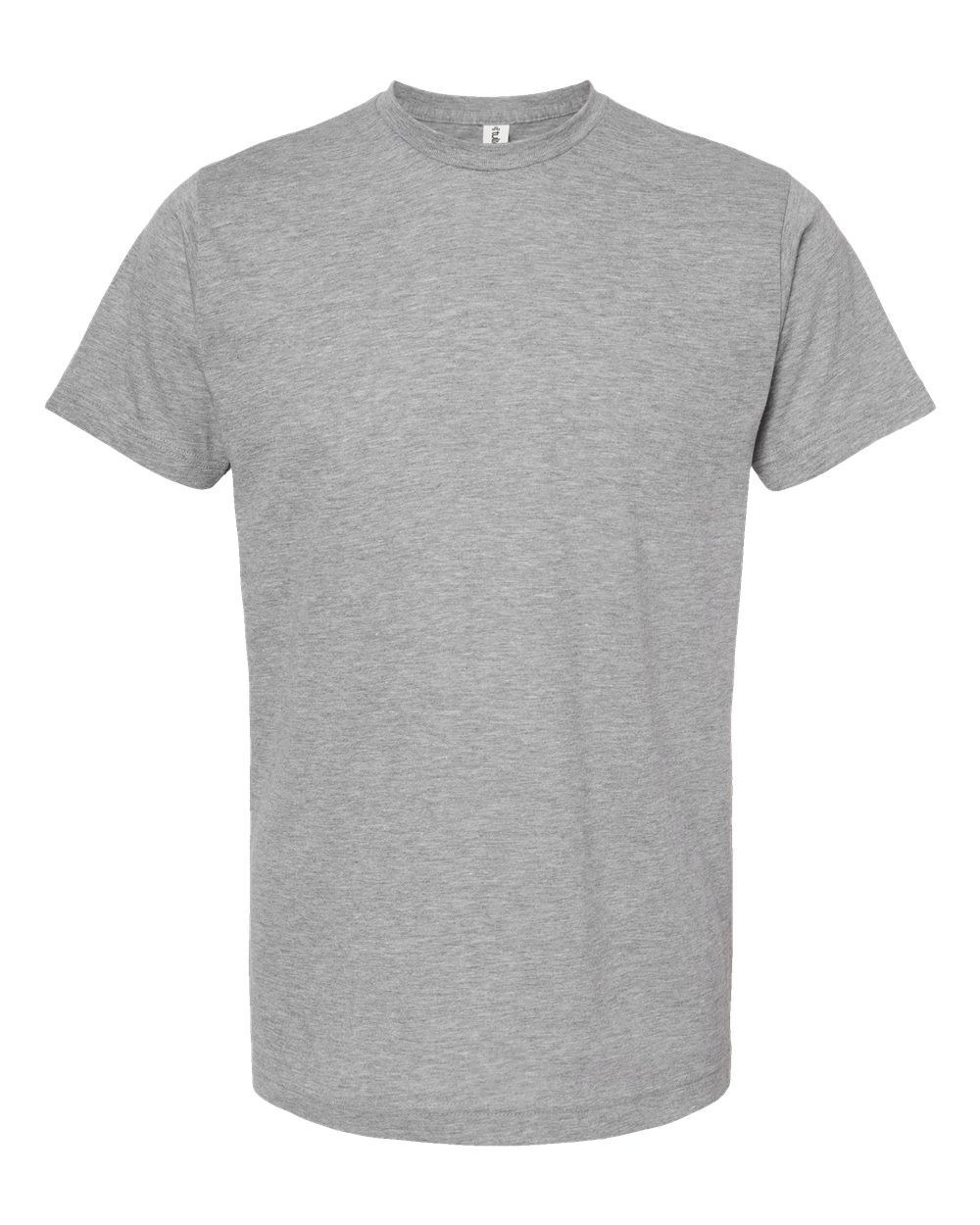 Front View of Heather Grey Poly-Rich T-Shirt - 241