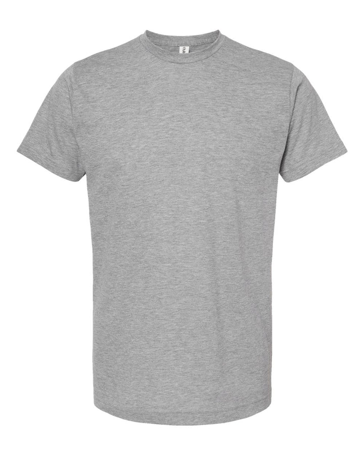Front View of Heather Grey Poly-Rich T-Shirt - 241