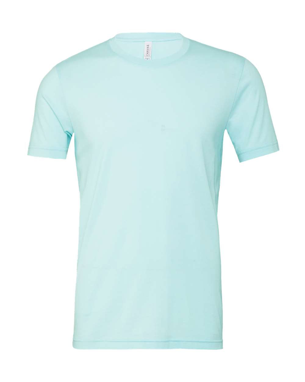 Front View of Heather Ice Blue CVC Jersey Tee - 3001CVC