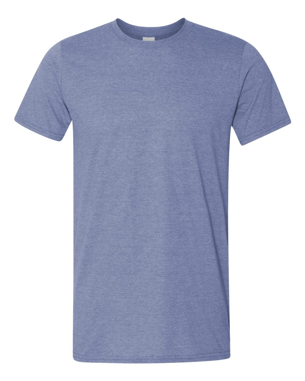 Front View of Heather Indigo Softstyle® T-Shirt - 64000