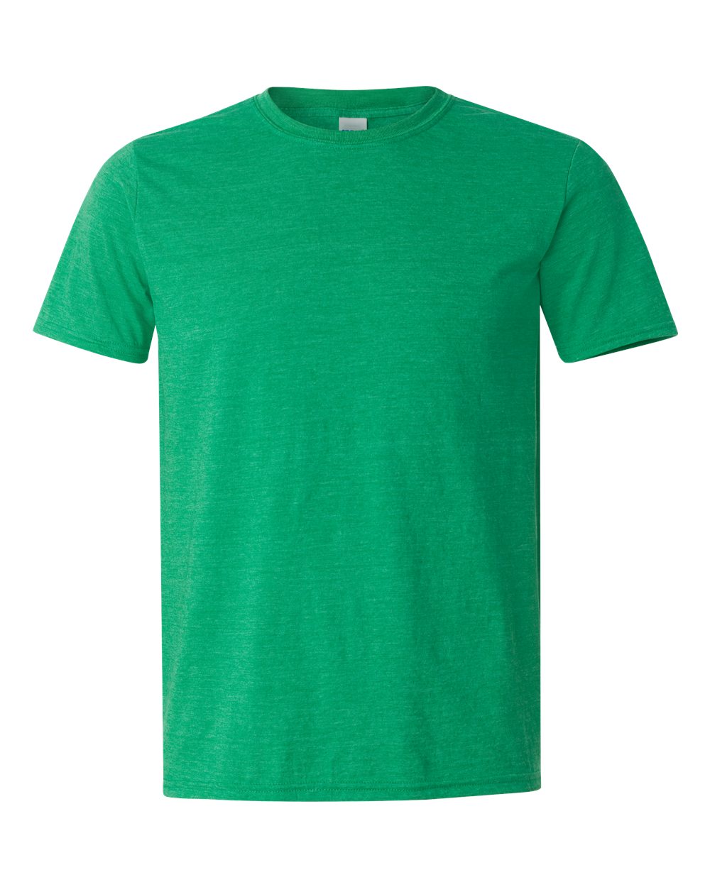 Front View of Heather Irish Green Softstyle® T-Shirt - 64000