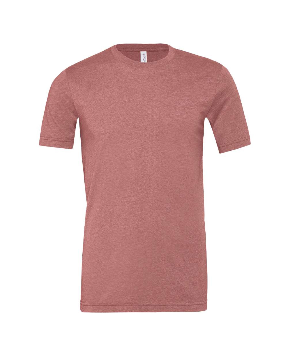 Front View of Heather Mauve CVC Jersey Tee - 3001CVC