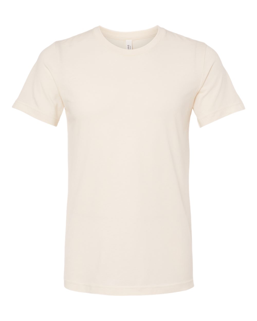 Front View of Heather Natural CVC Jersey Tee - 3001CVC